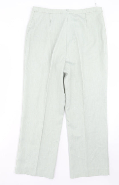 Womens UK Size 12 BHS Regular Fit  Green Trousers