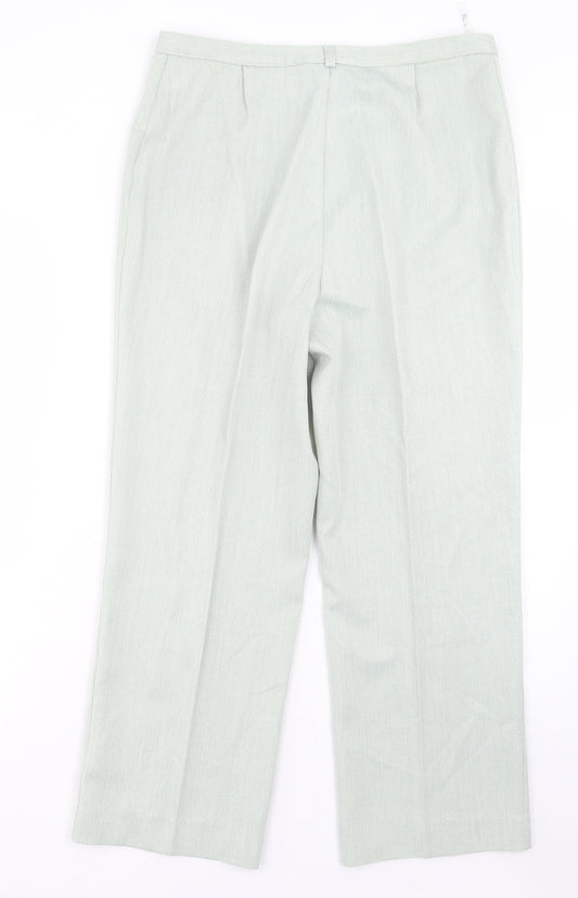 Womens UK Size 12 BHS Regular Fit  Green Trousers