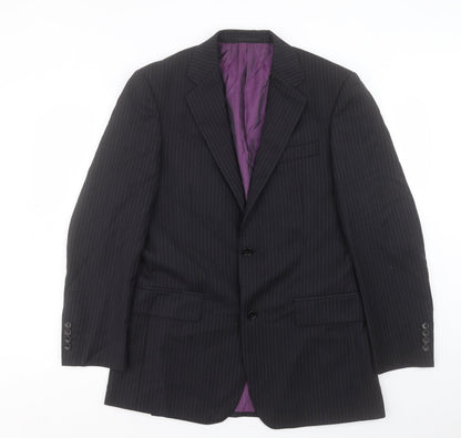 Mens UK Size 36 Racing Green Regular Black Suit Jacket