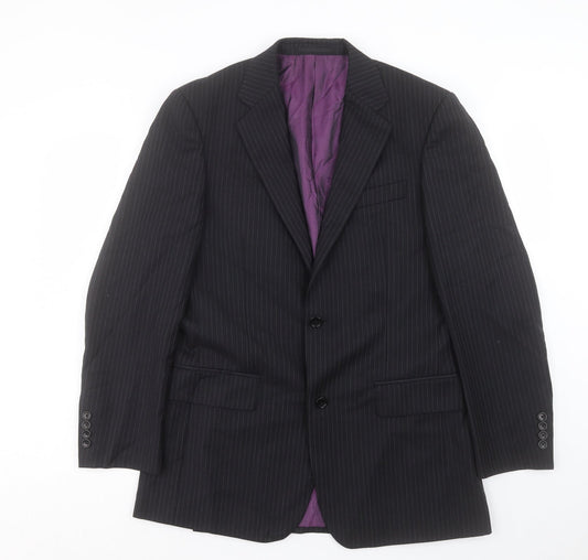 Mens UK Size 36 Racing Green Regular Black Suit Jacket