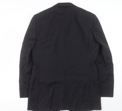 Mens UK Size 36 Racing Green Regular Black Suit Jacket