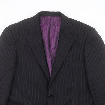Mens UK Size 36 Racing Green Regular Black Suit Jacket