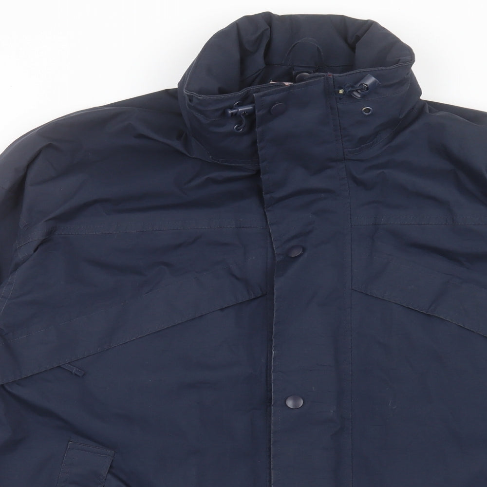 Mens UK Size S Result Blue Windbreaker Coat