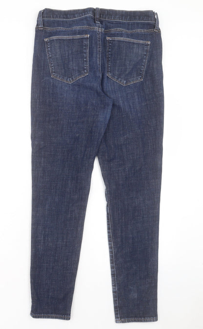 Gap Womens Blue Cotton Skinny Jeans Size 30 in L28 in Regular Button