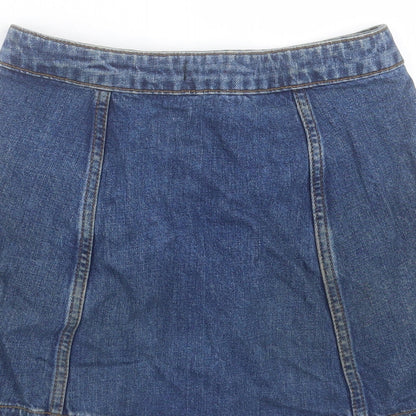 Womens UK Size 6 Topshop A-Line Denim Skirt