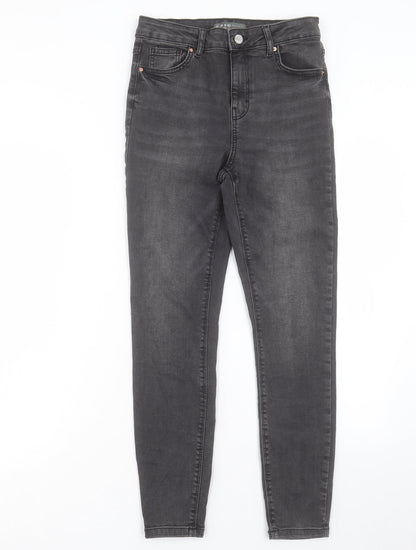 Denim & Co. Womens Black Cotton Skinny Jeans Size 10 L27 in Regular Button