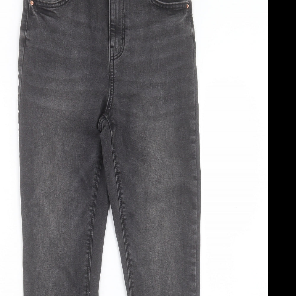 Denim & Co. Womens Black Cotton Skinny Jeans Size 10 L27 in Regular Button