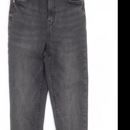 Denim & Co. Womens Black Cotton Skinny Jeans Size 10 L27 in Regular Button