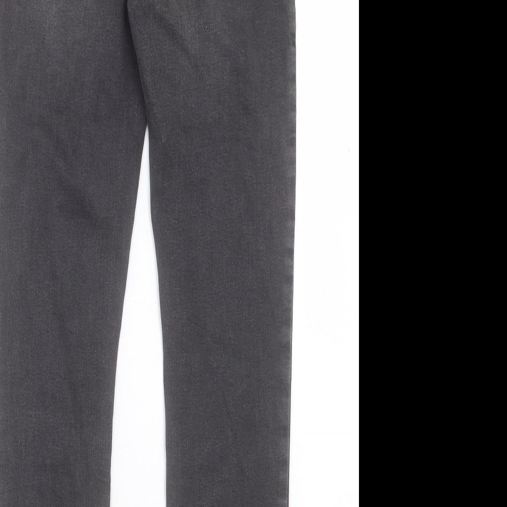 Denim & Co. Womens Black Cotton Skinny Jeans Size 10 L27 in Regular Button