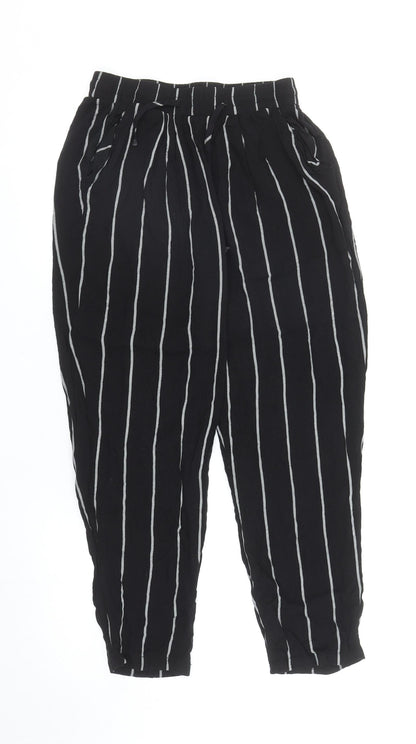 Womens UK Size 6 PRETTYLITTLETHING Regular Fit Harem Black Trousers
