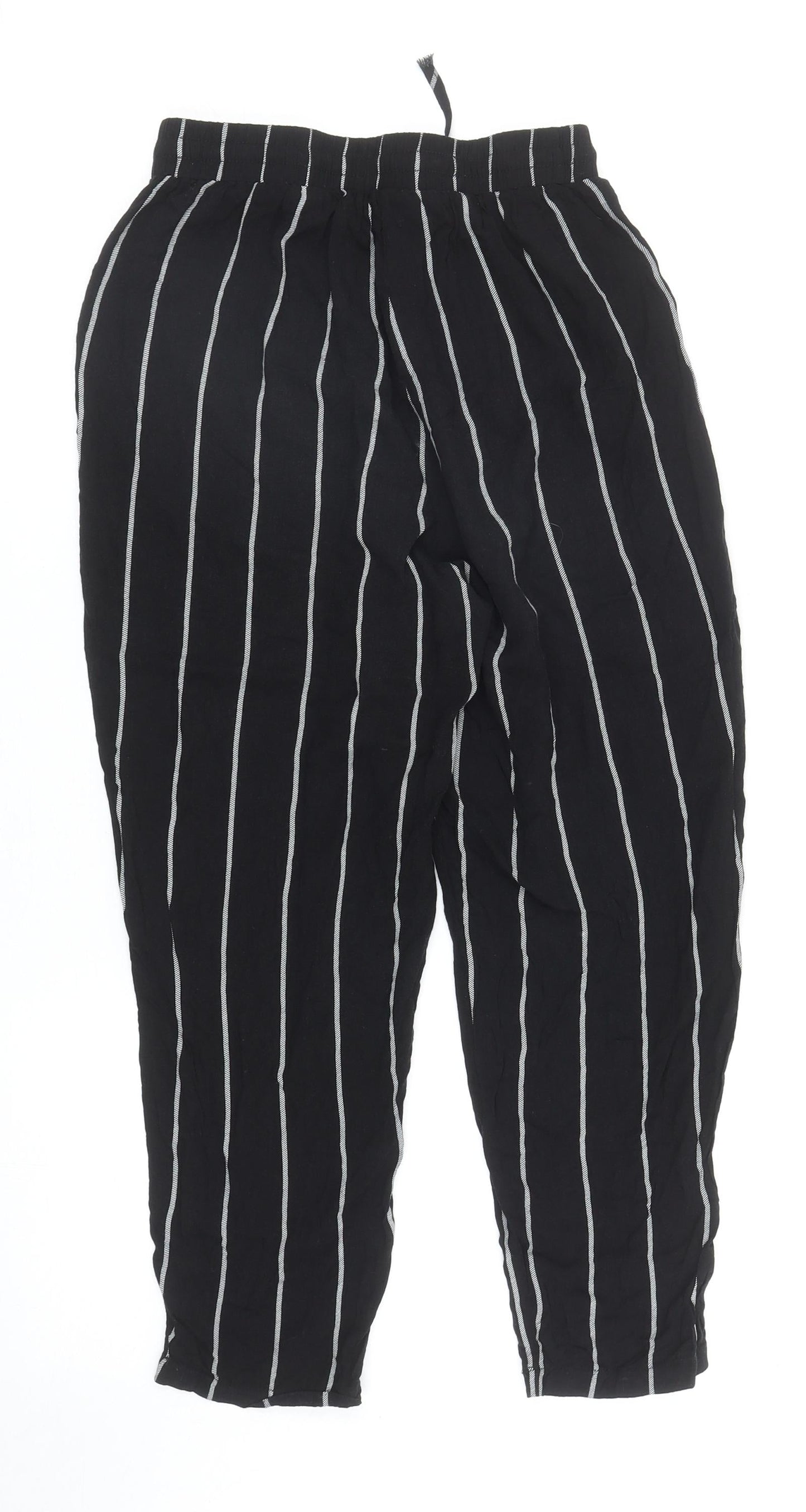 Womens UK Size 6 PRETTYLITTLETHING Regular Fit Harem Black Trousers