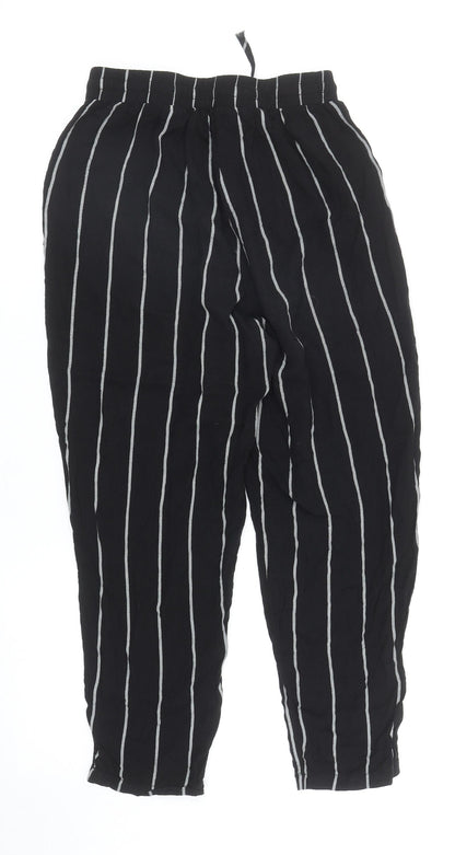 Womens UK Size 6 PRETTYLITTLETHING Regular Fit Harem Black Trousers