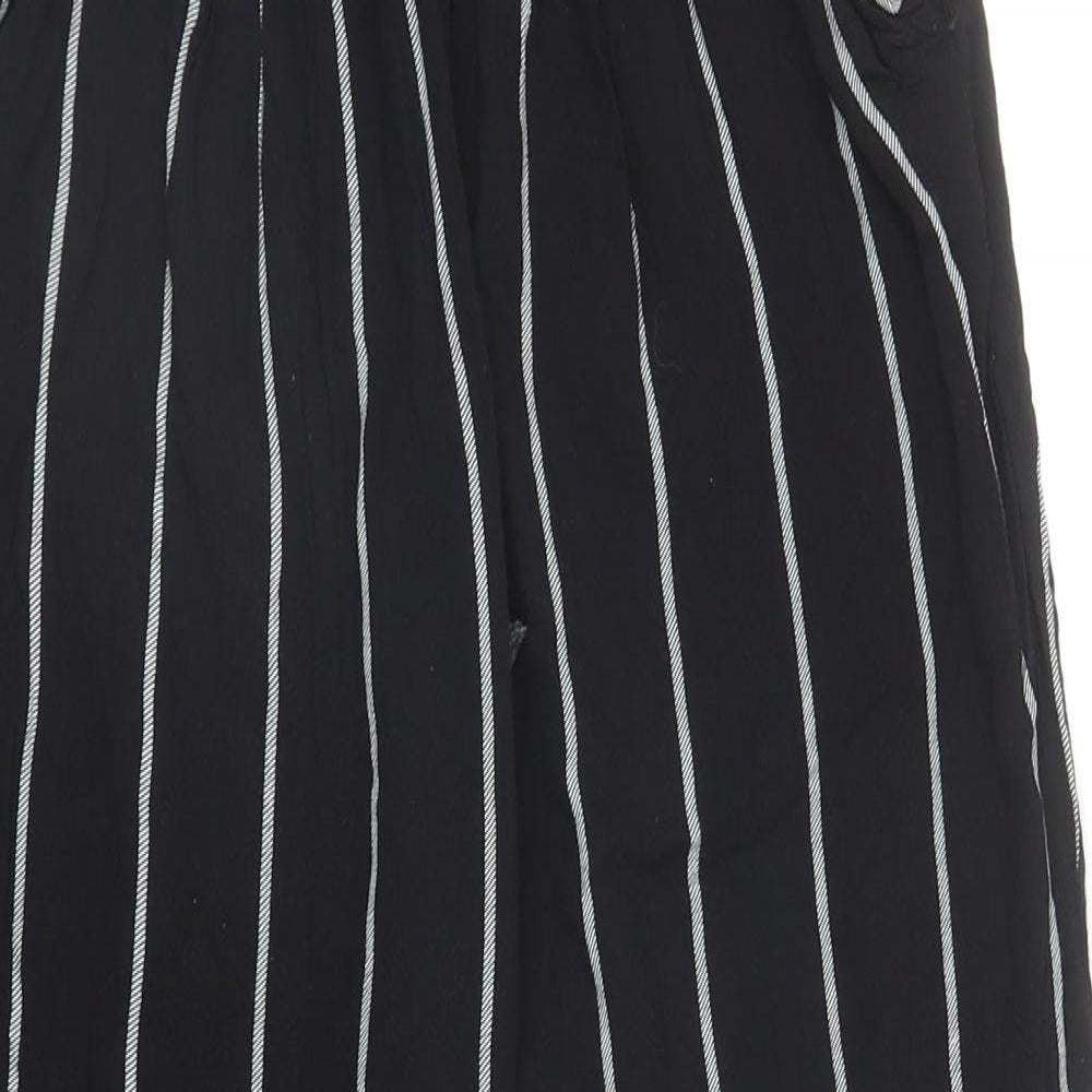 Womens UK Size 6 PRETTYLITTLETHING Regular Fit Harem Black Trousers