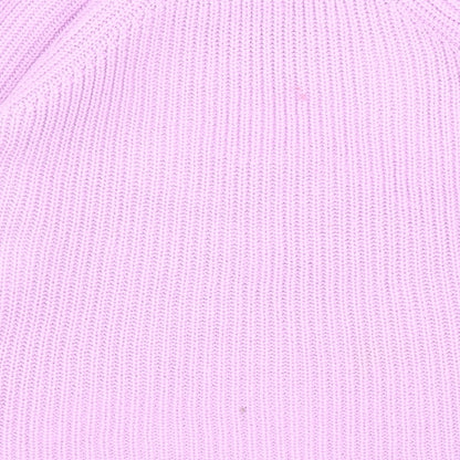 LC Waikiki Girls Purple Round Neck Acrylic Pullover Jumper Size 10-11 Years Pullover - Fluffy Front