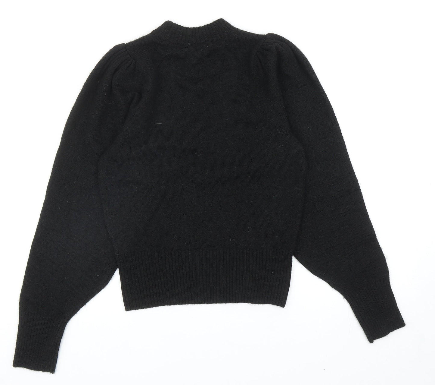 Womens UK Size XS Preworn Black Pullover Jumper