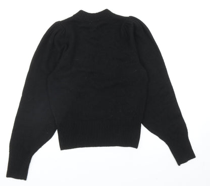 Womens UK Size XS Preworn Black Pullover Jumper