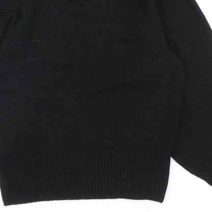 Womens UK Size XS Preworn Black Pullover Jumper