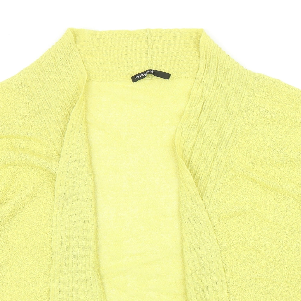 Autograph Womens Green V-Neck Viscose Cardigan Jumper Size 20