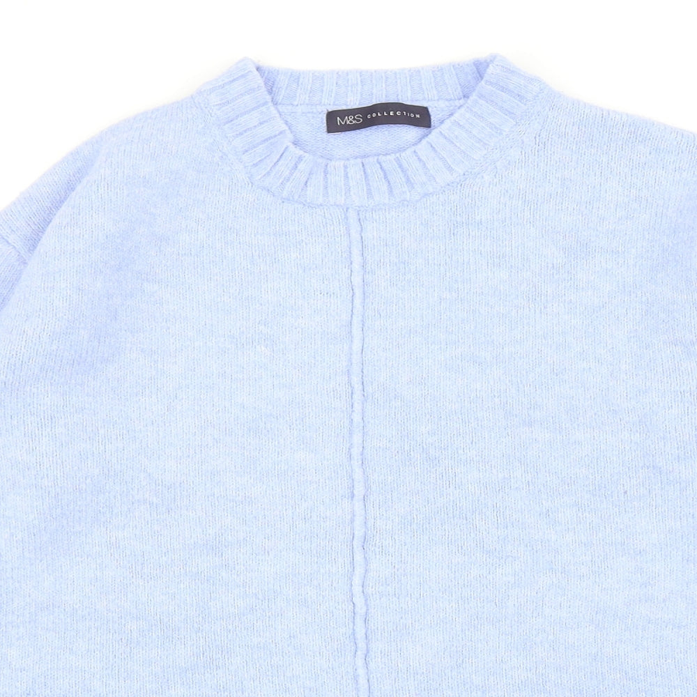Womens UK Size S Marks and Spencer Blue Pullover Jumper
