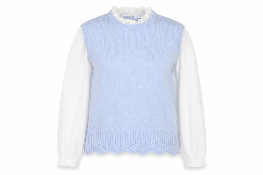 Womens UK Size 14 Papaya Blue Pullover Jumper