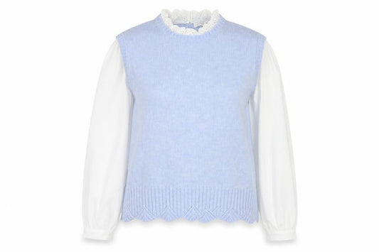 Womens UK Size 14 Papaya Blue Pullover Jumper