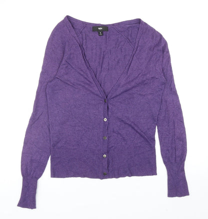 Womens UK Size S Mossimo Purple Cardigan Jumper