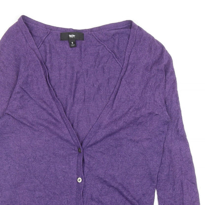 Womens UK Size S Mossimo Purple Cardigan Jumper