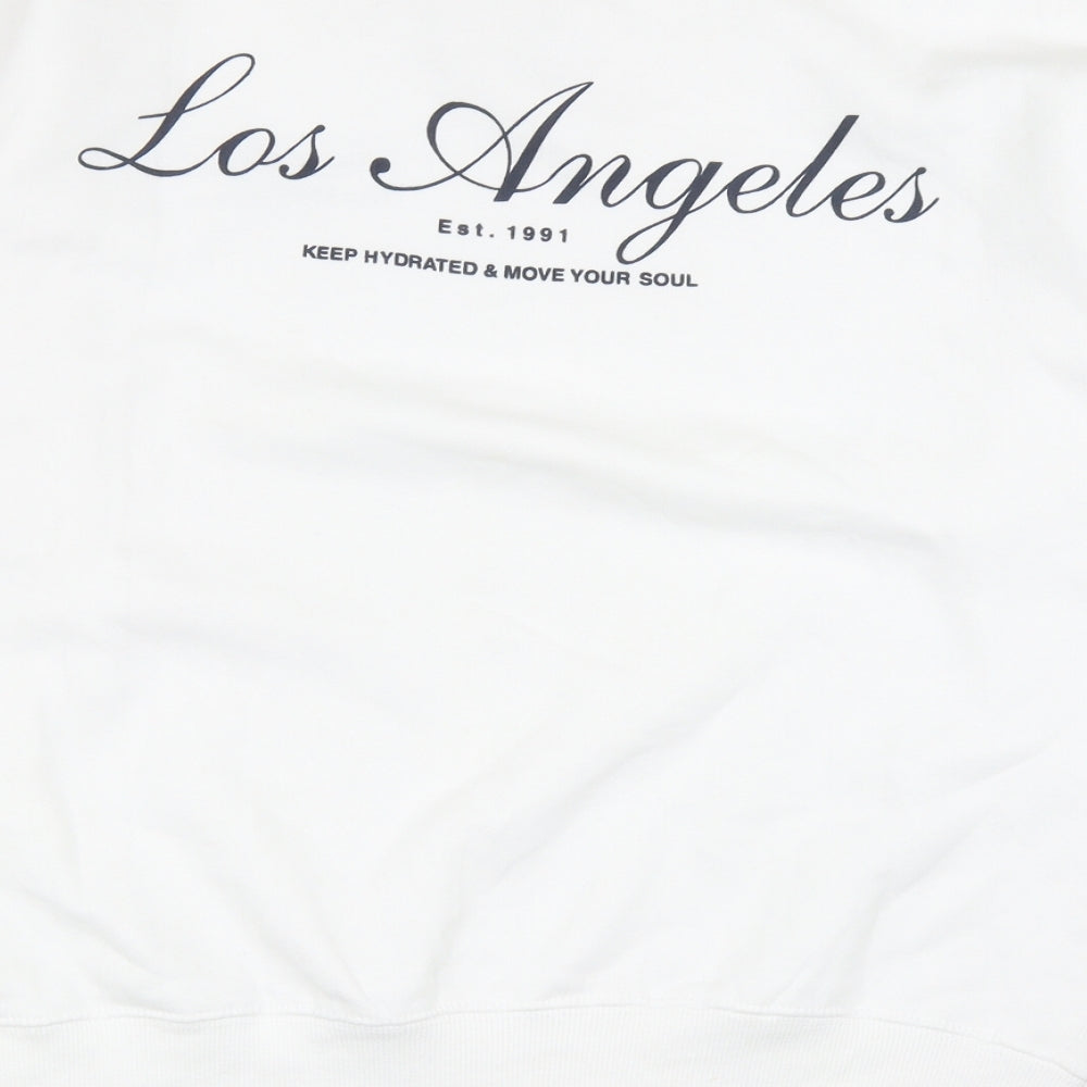 Womens UK Size 2XS Pull&Bear White Pullover Sweatshirt