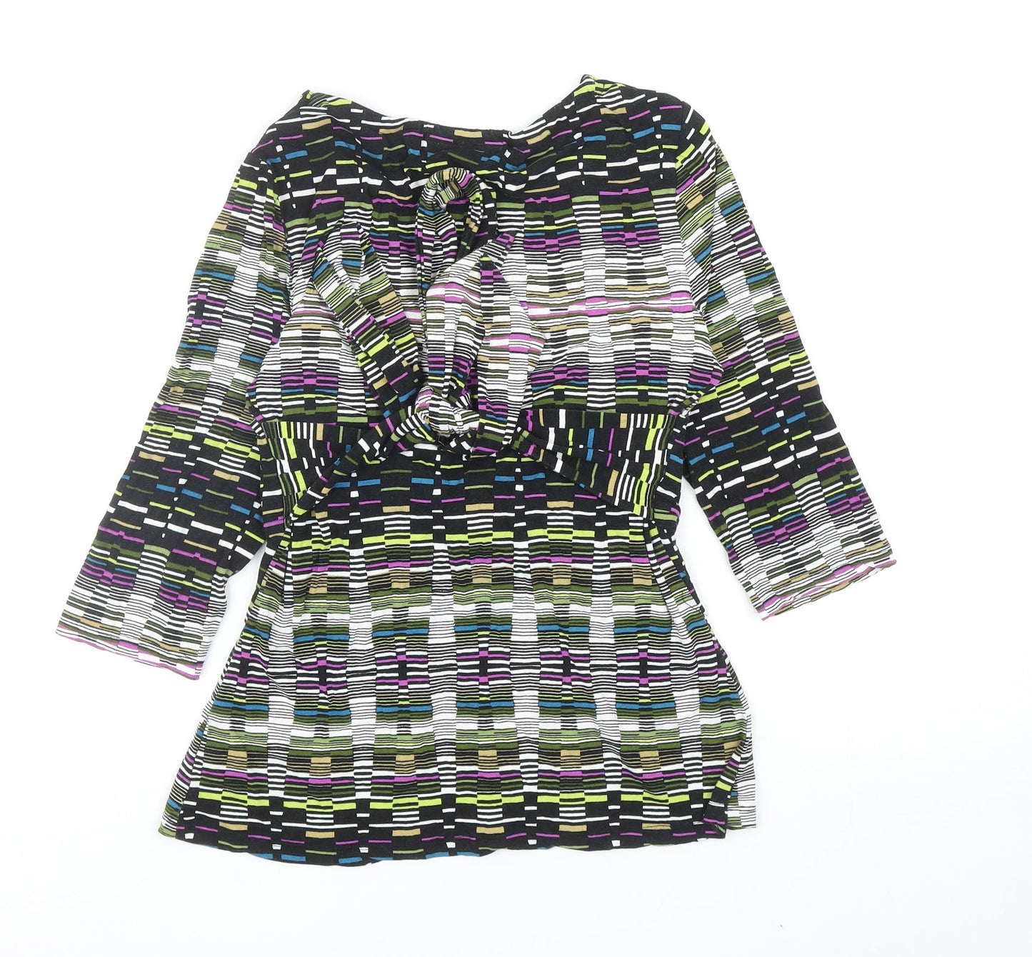 Womens UK Size 12 Wallis Multicoloured Basic Blouse