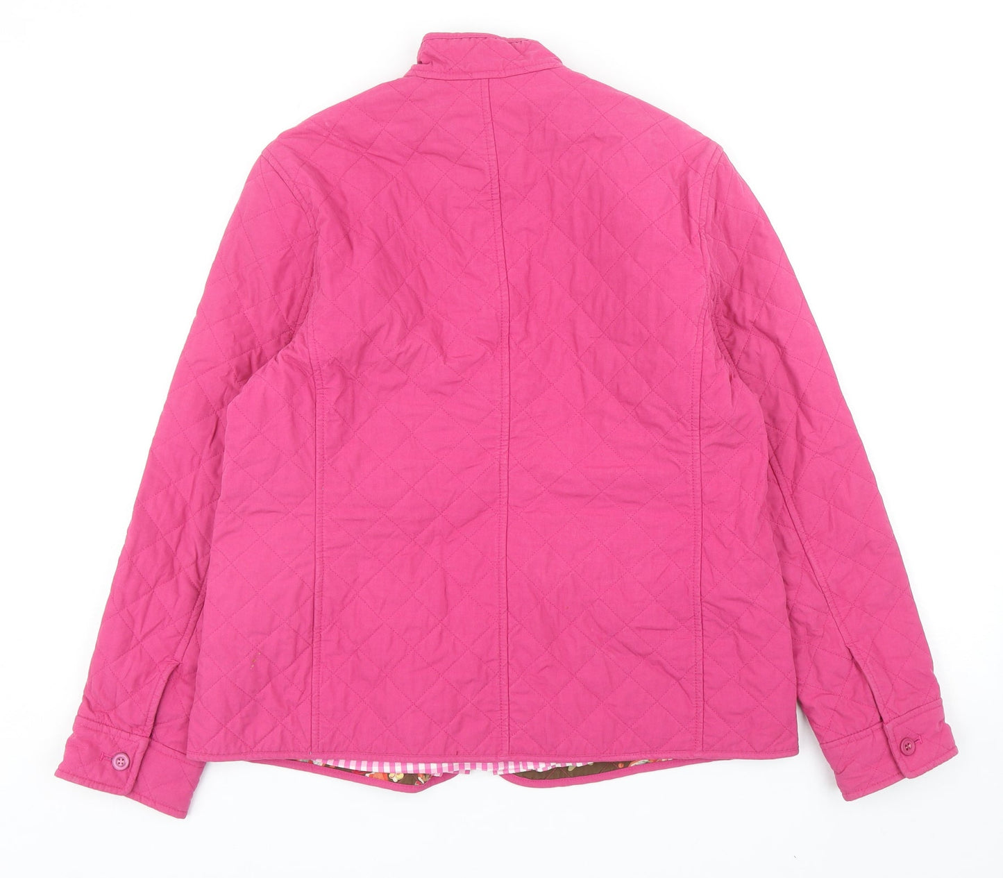 Womens UK Size 6 Lands' End Pink Quilted Coat