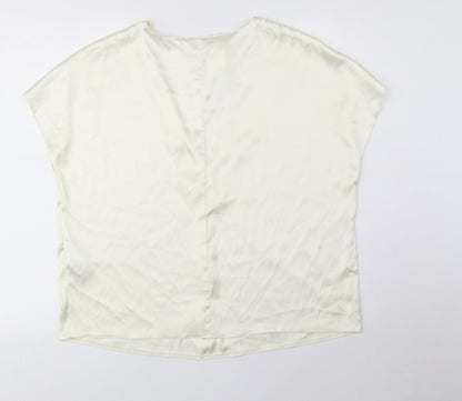 Womens UK Size S Zara White Basic Blouse