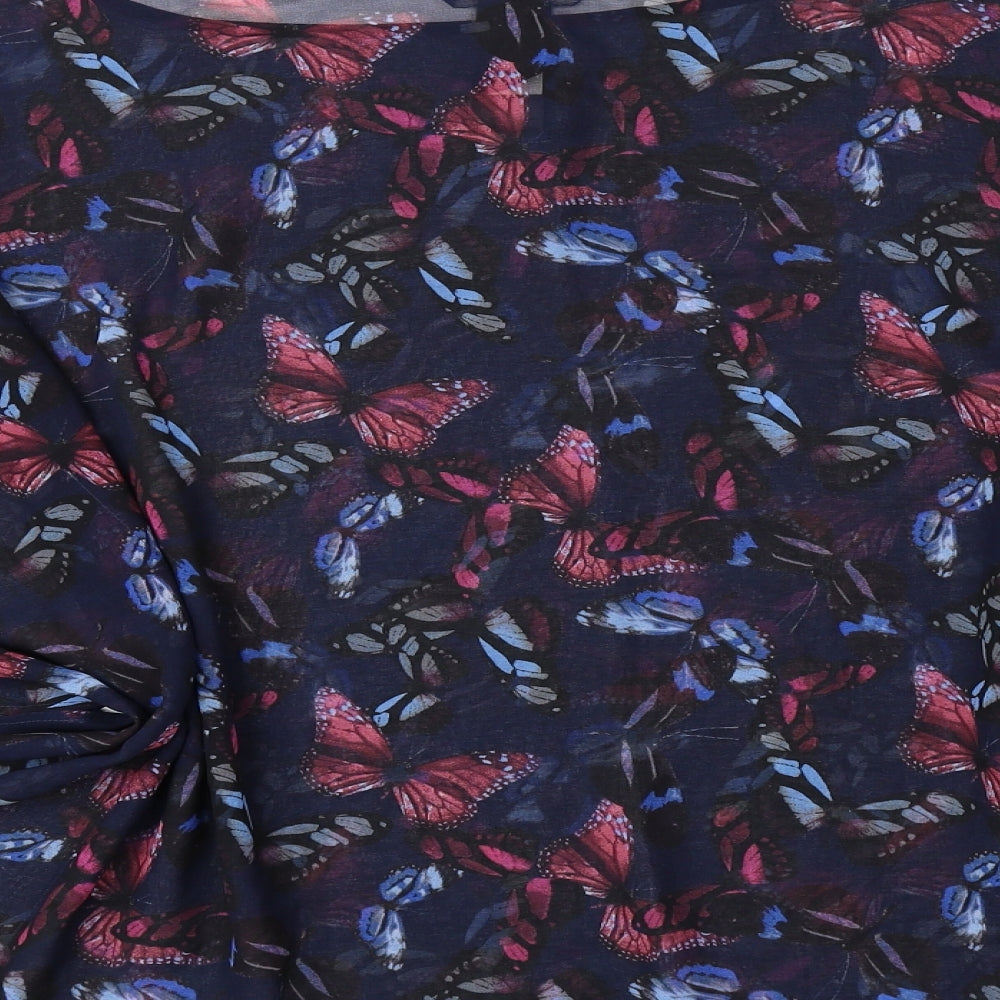 Womens UK Size 10 NEXT Blue Basic Blouse