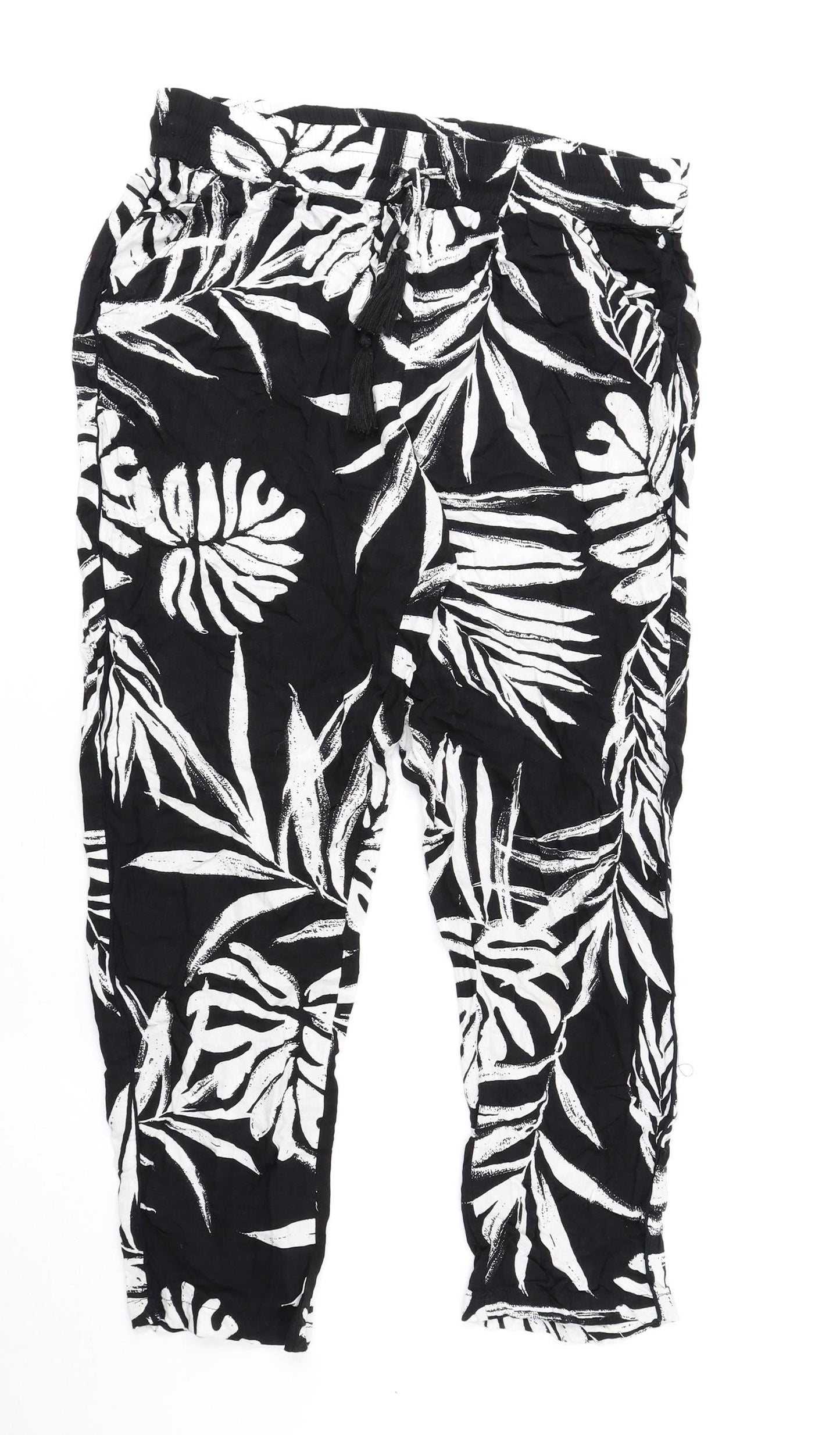 Womens UK Size 6 Debenhams Regular Fit  Black Trousers