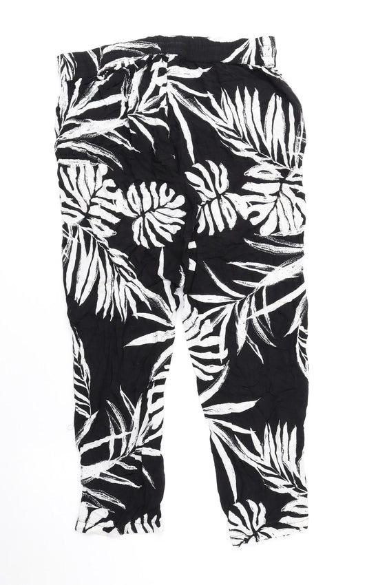 Womens UK Size 6 Debenhams Regular Fit  Black Trousers