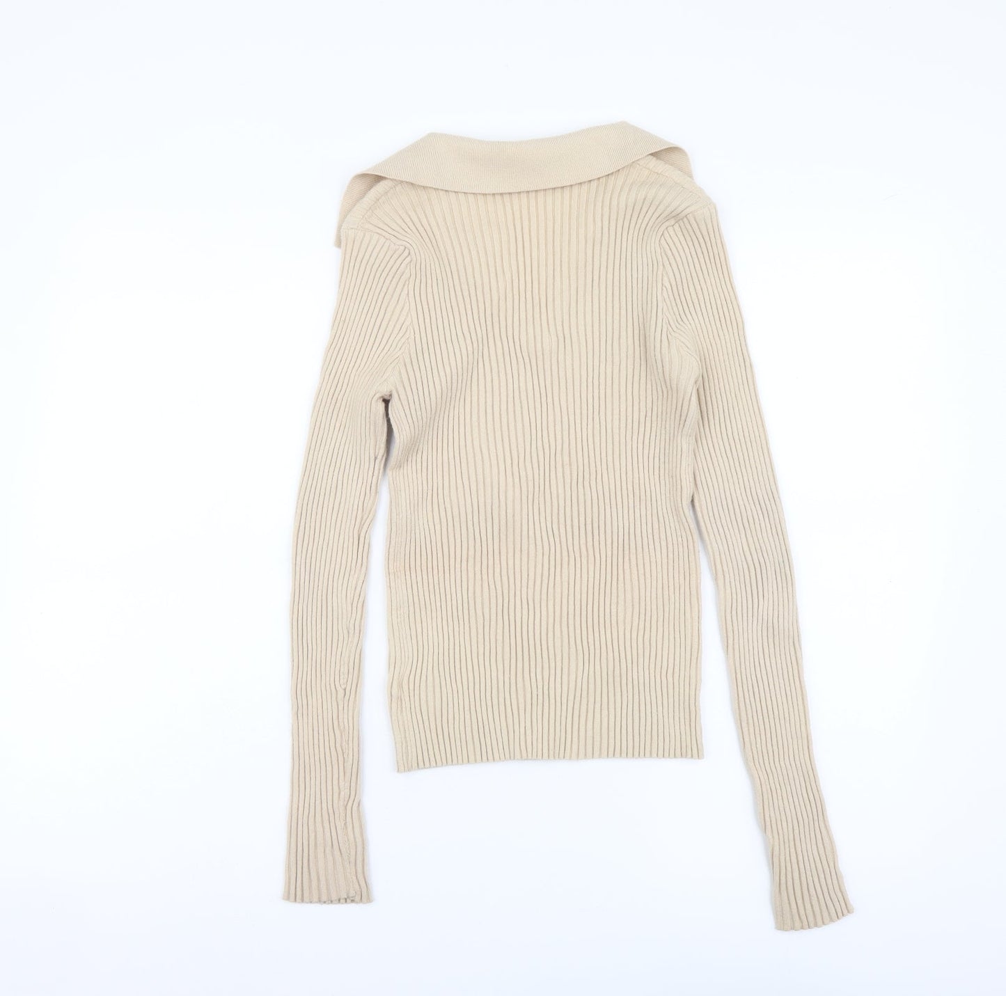 Womens UK Size M Dazy Beige Pullover Jumper