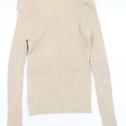 Womens UK Size M Dazy Beige Pullover Jumper