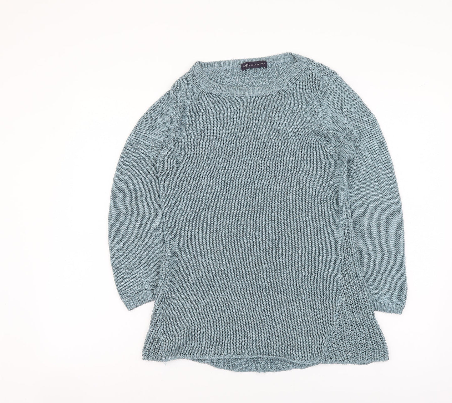 Womens UK Size 12 Marks and Spencer Blue Pullover Jumper