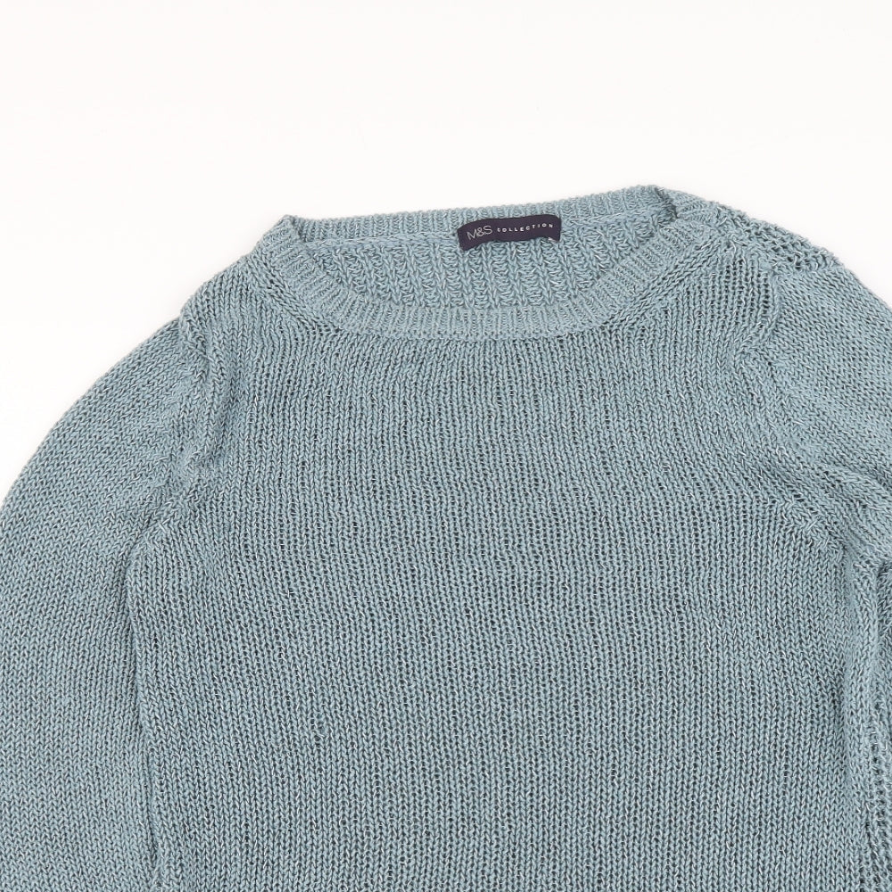 Womens UK Size 12 Marks and Spencer Blue Pullover Jumper