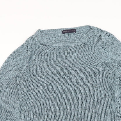 Womens UK Size 12 Marks and Spencer Blue Pullover Jumper