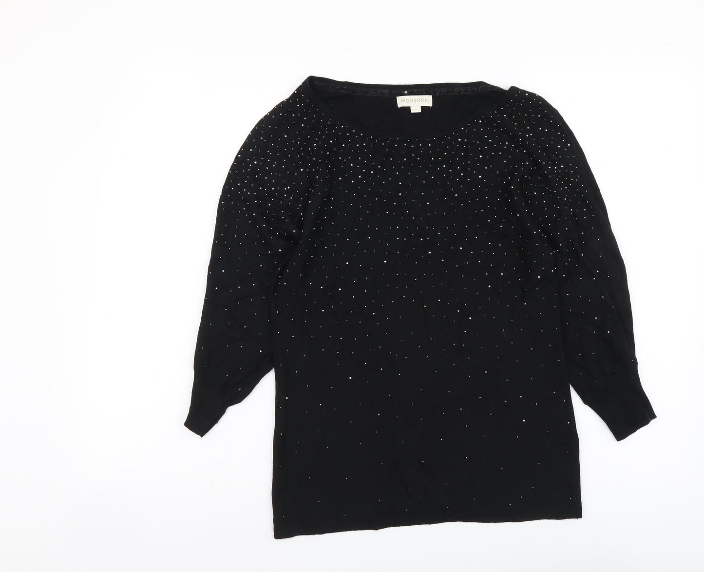 Womens UK Size S Monsoon Black Pullover Jumper