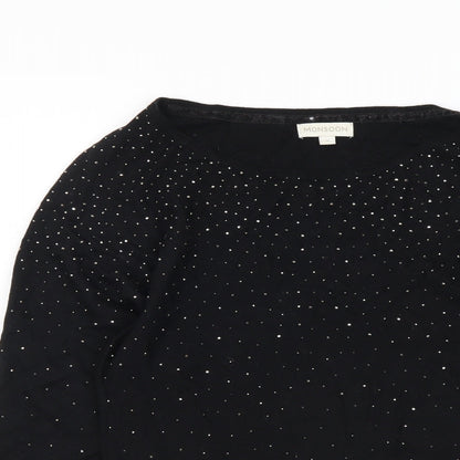 Womens UK Size S Monsoon Black Pullover Jumper