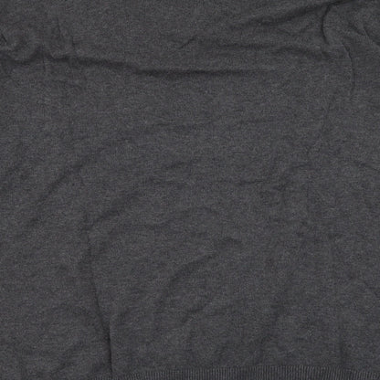 Mark Law Mens Grey V-Neck Cotton Pullover Jumper Size 2XL