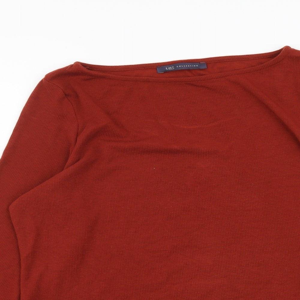Womens UK Size 16 Marks and Spencer Brown Pullover Jumper