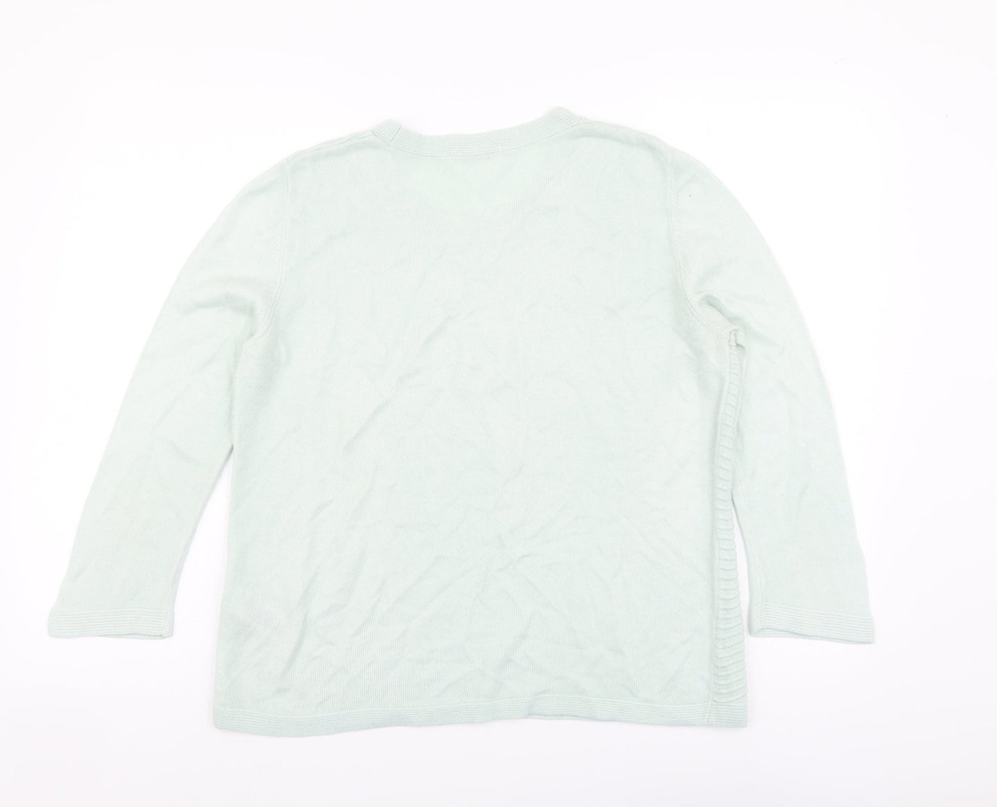 Womens UK Size 14 Marks and Spencer Green Pullover Jumper