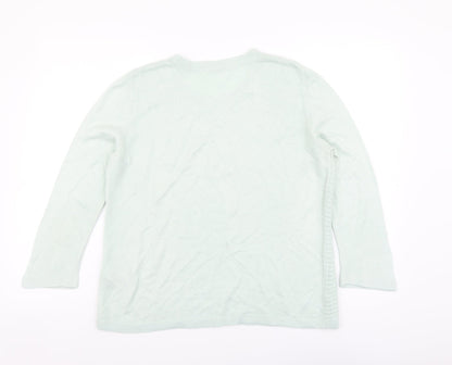 Womens UK Size 14 Marks and Spencer Green Pullover Jumper