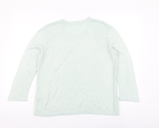 Womens UK Size 14 Marks and Spencer Green Pullover Jumper