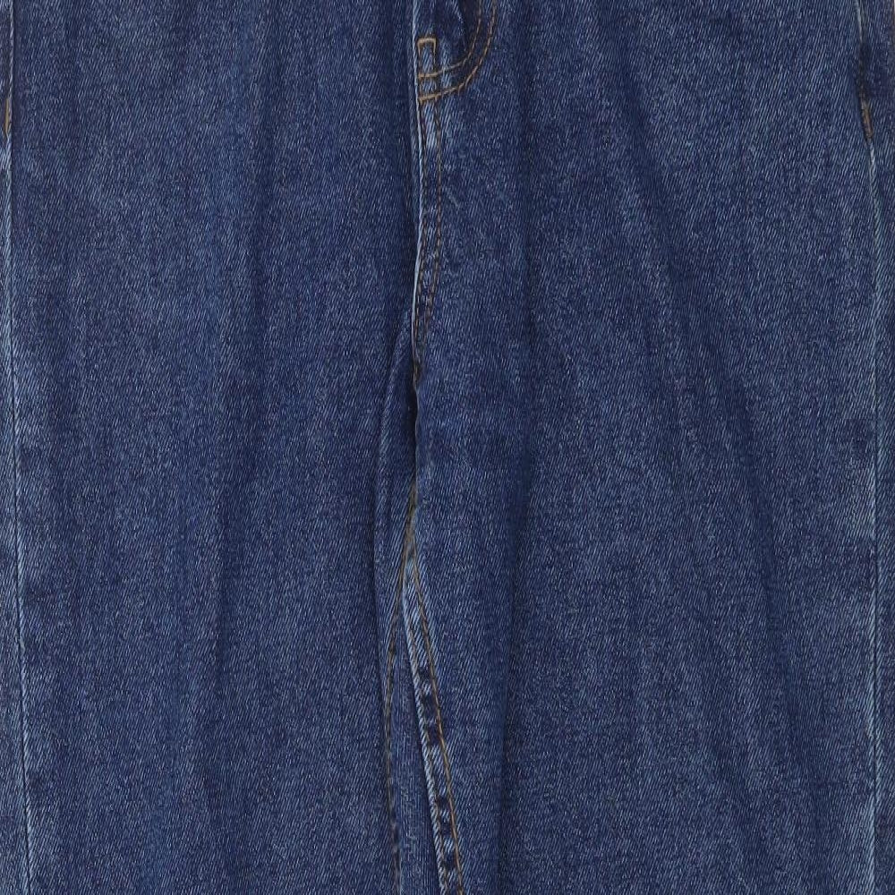 Denim Makers Womens Blue Cotton Mom Jeans Size 28 in L28 in Regular Button