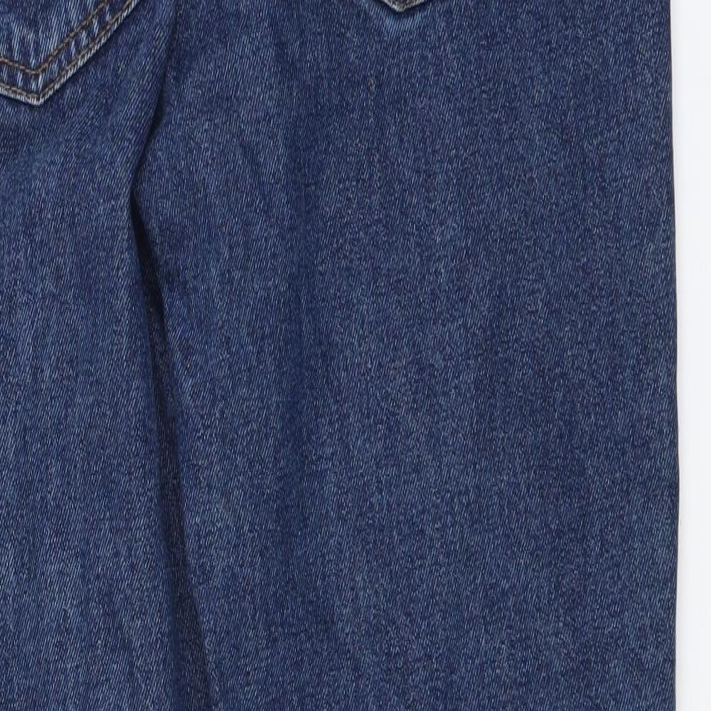 Denim Makers Womens Blue Cotton Mom Jeans Size 28 in L28 in Regular Button
