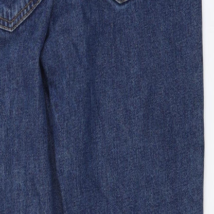 Denim Makers Womens Blue Cotton Mom Jeans Size 28 in L28 in Regular Button
