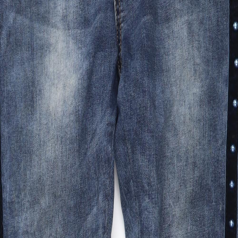 Jewelly Womens Blue Cotton Skinny Jeans Size XS L30 in Regular Button